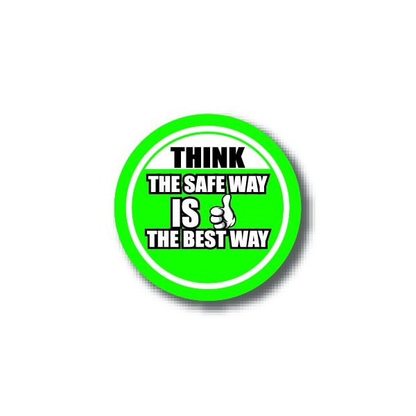 Ergomat 16in CIRCLE SIGNS - Think The Safe Way Is The Best Way DSV-SIGN 256 #0559 -UEN - main